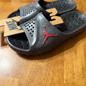 Nike Air Jordan Super.Fly Team Slide Black Elephant Print Mens Size 7